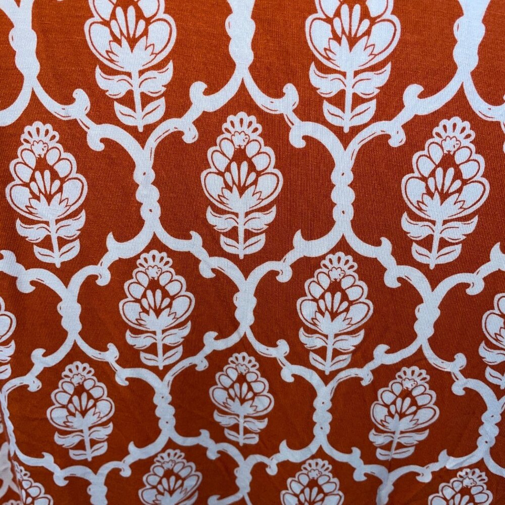 Hatley Rust Orange and White Printed Short Sleeve Dress - Picture 5 of 7